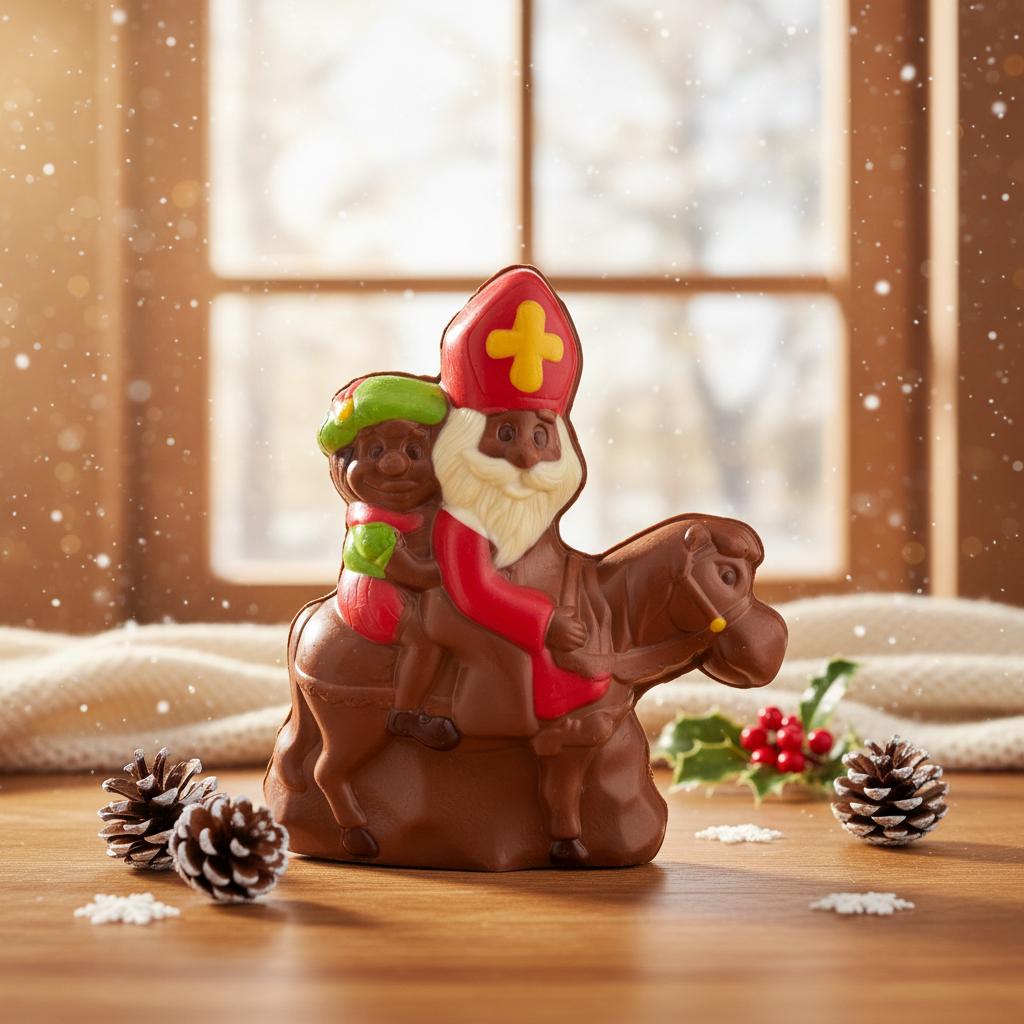 Milk chocolate Saint Nicholas riding his horse 230g