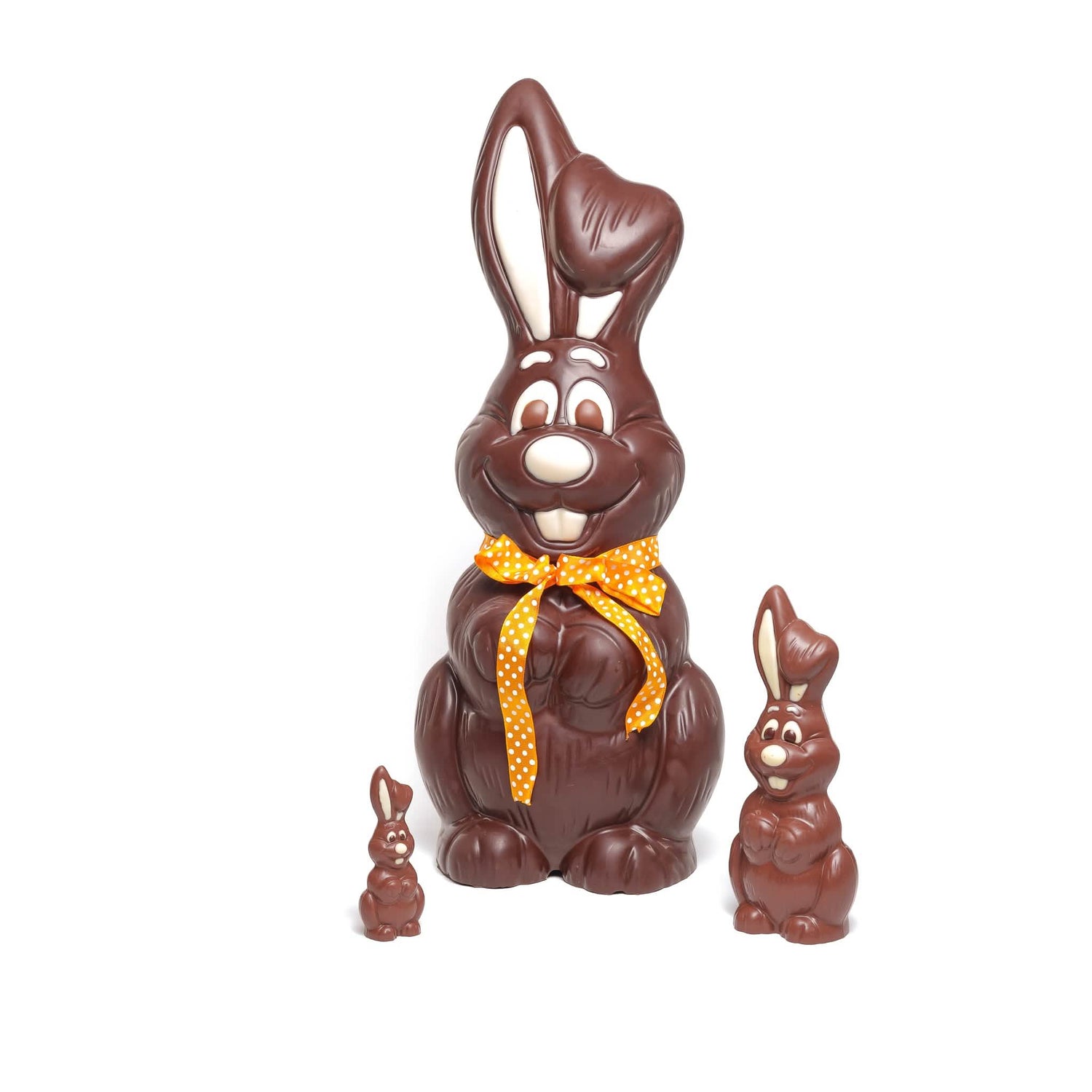Easter bunny XXL 2,8 Kgs handmade with dark chocolate - The Belgian Chocolate Makers