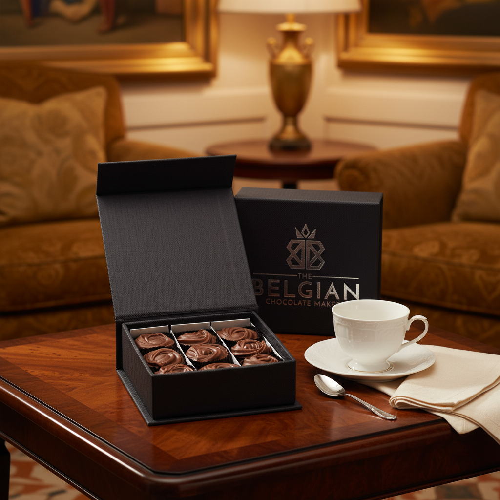 Luxury box of 9 gianduja pralines