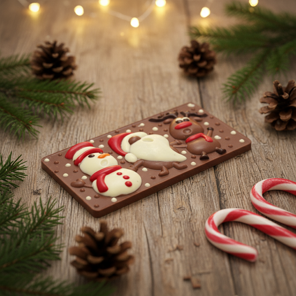 Milk chocolate Christmas friends bar 100g