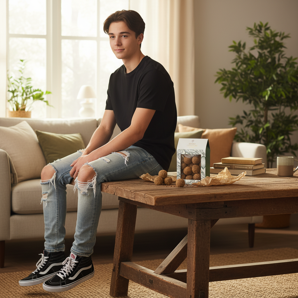 Pouch of Belgian truffles with speculoos coating 160g