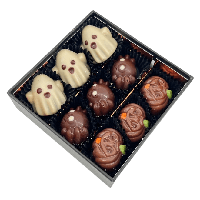 Halloween box of 9 Belgian pralines 135g