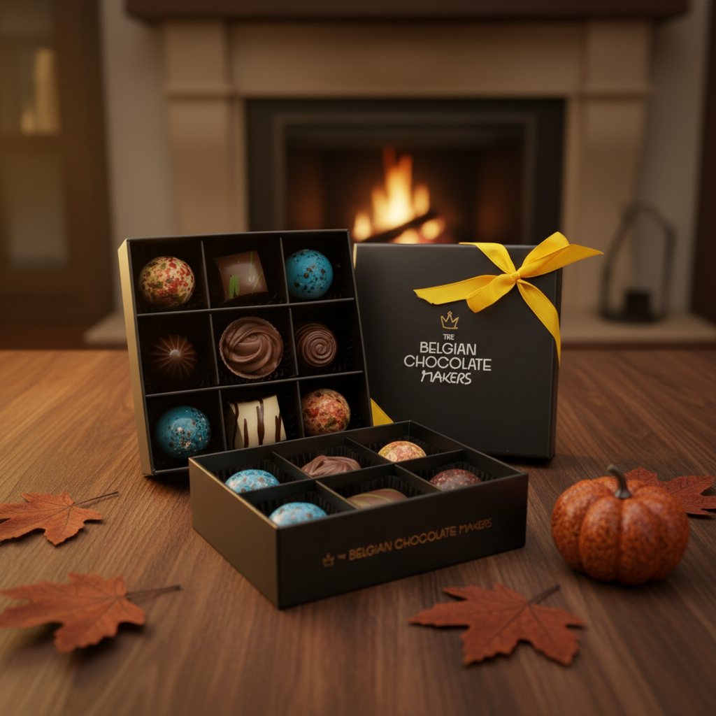 Luxury box of 9 chocolate pralines 135g