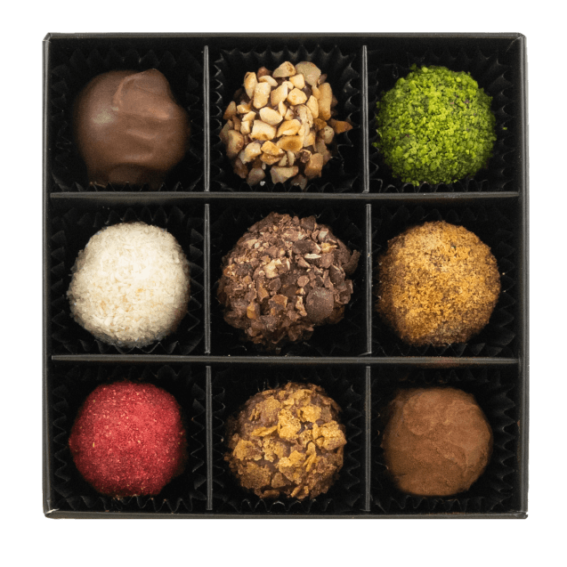 Boîte Prestige de 9 truffes au chocolat 135g