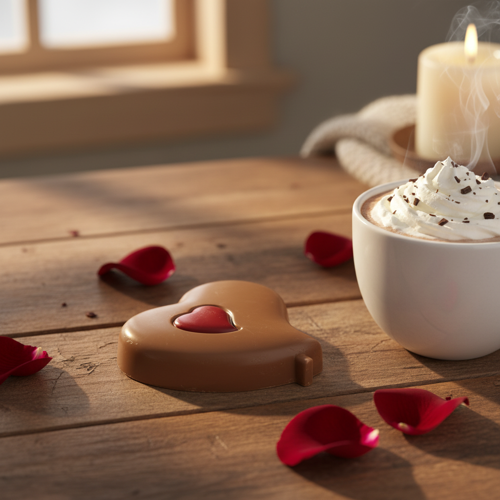 Milk chocolate red heart lollipop 25g