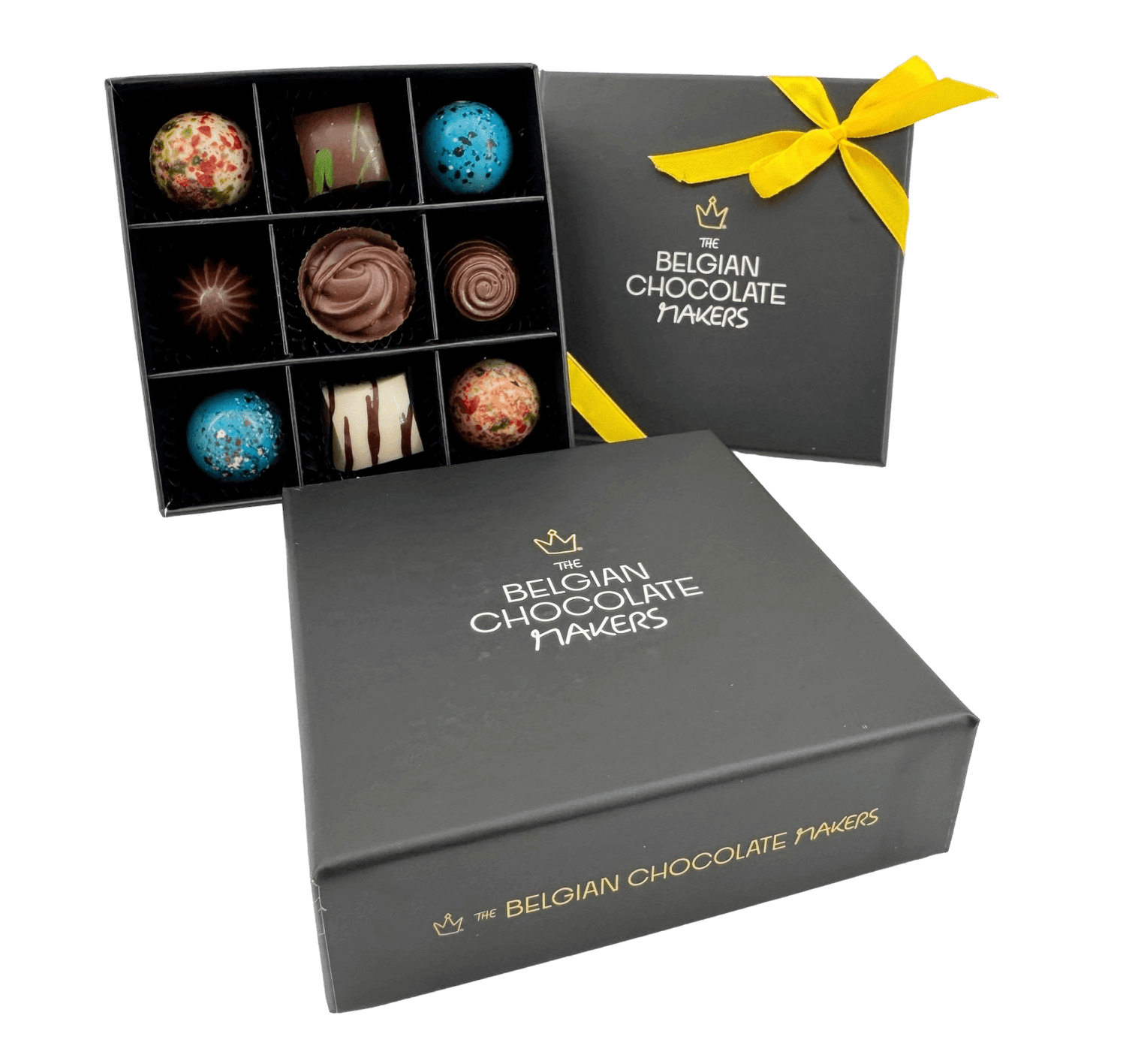 Luxury box of 9 chocolate pralines 135g