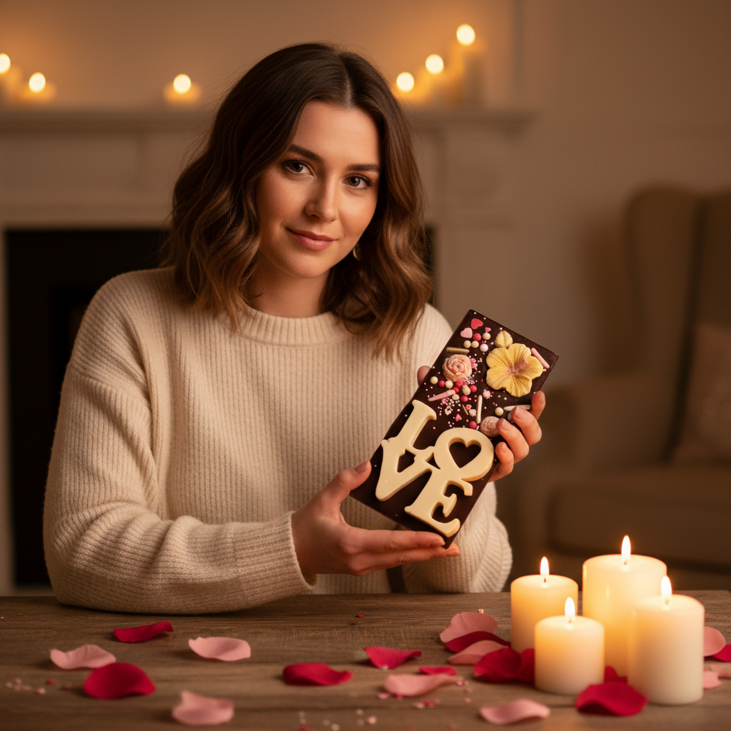 Milk chocolate red love bar 120g