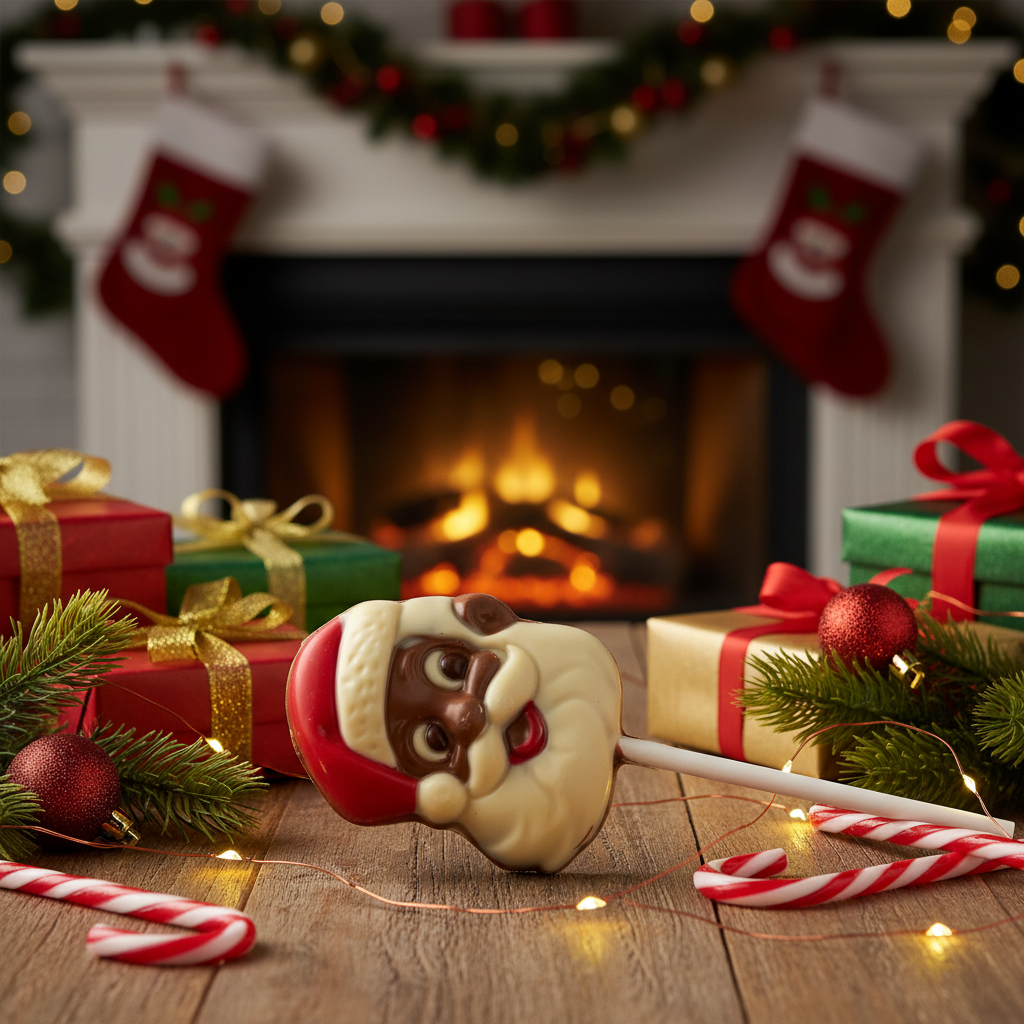 Milk chocolate Santa Claus lollipop 20g