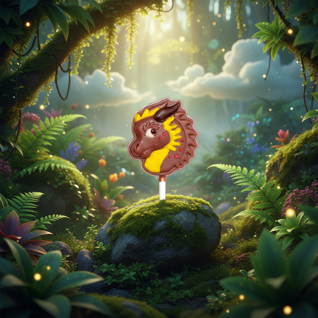 Milk chocolate dragon lollipop 20g