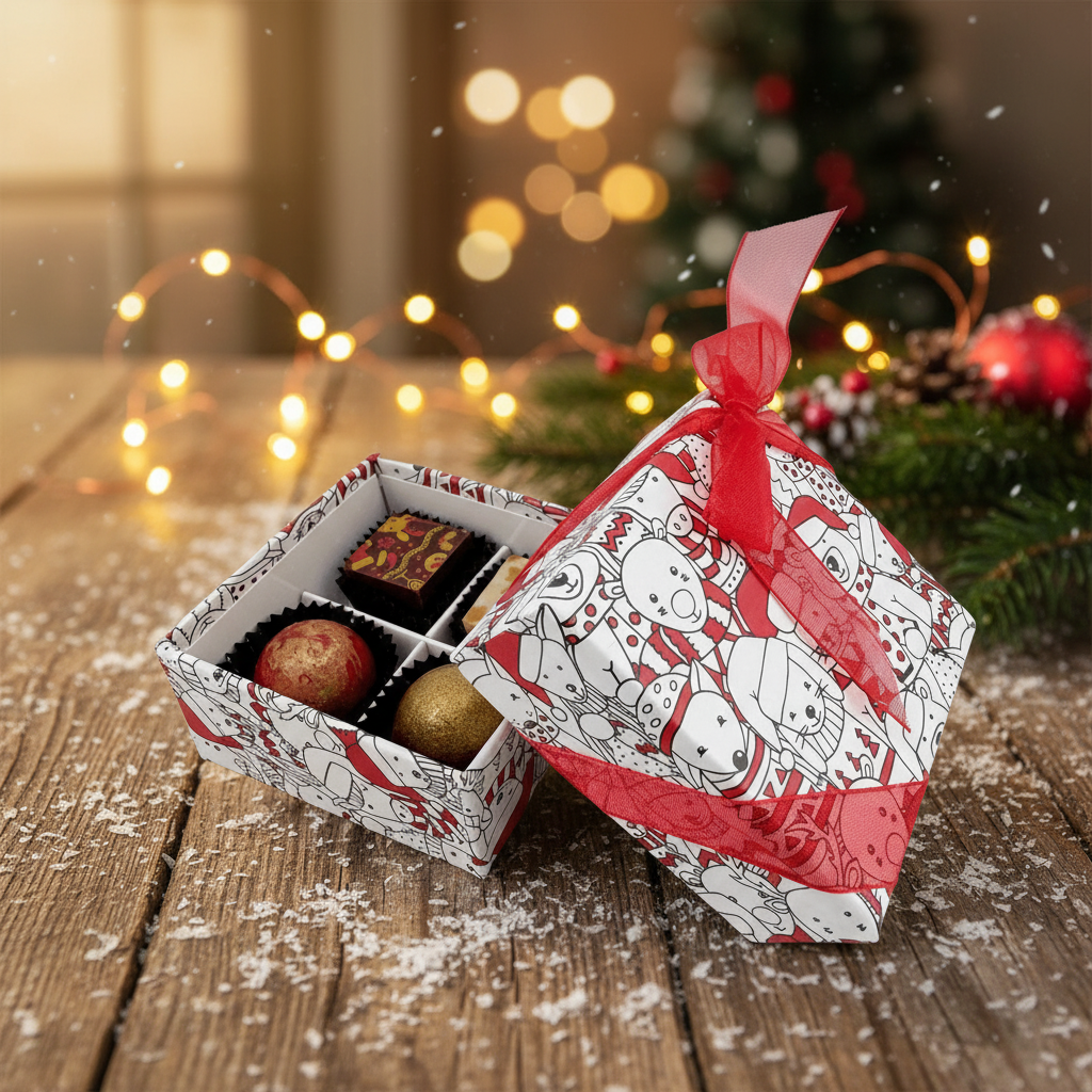 Christmas box 4 pralines 50g