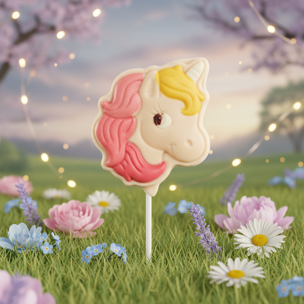 White chocolate unicorn lollipop 20g