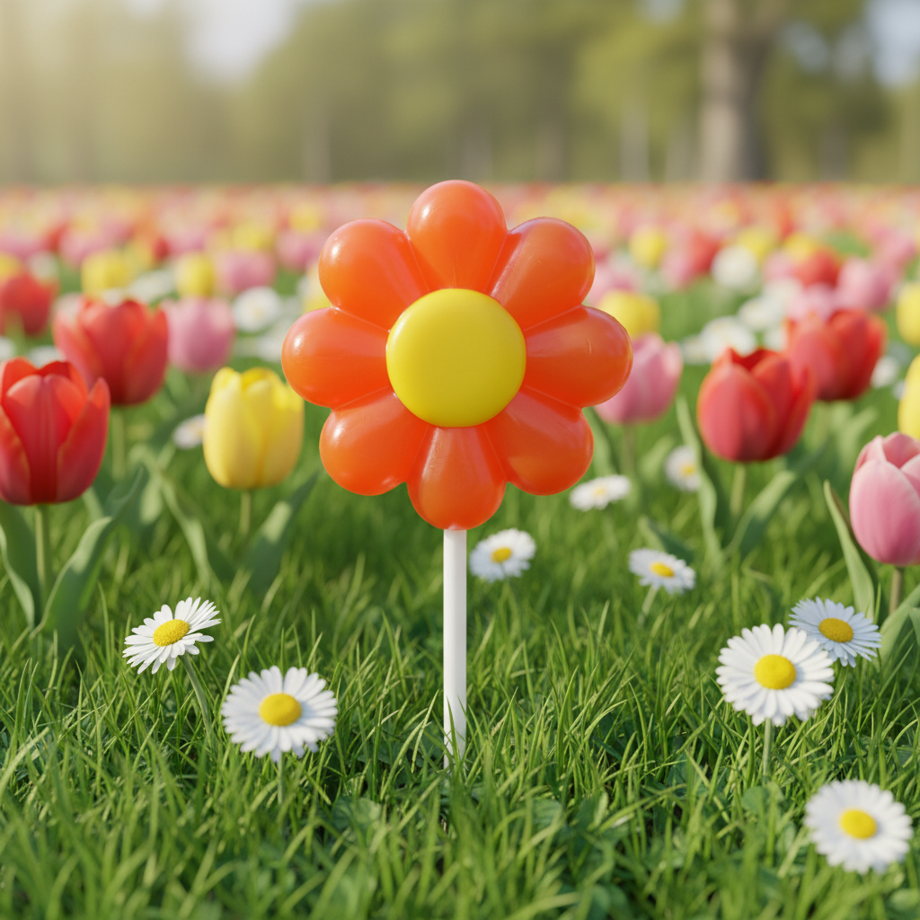 White chocolate orange flower lollipop 20g