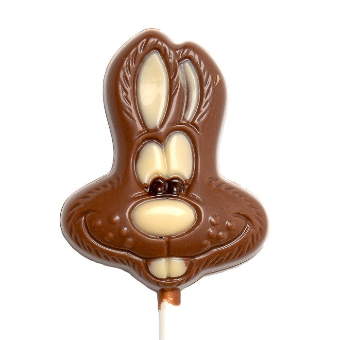 Milk chocolate bunny face lollipop