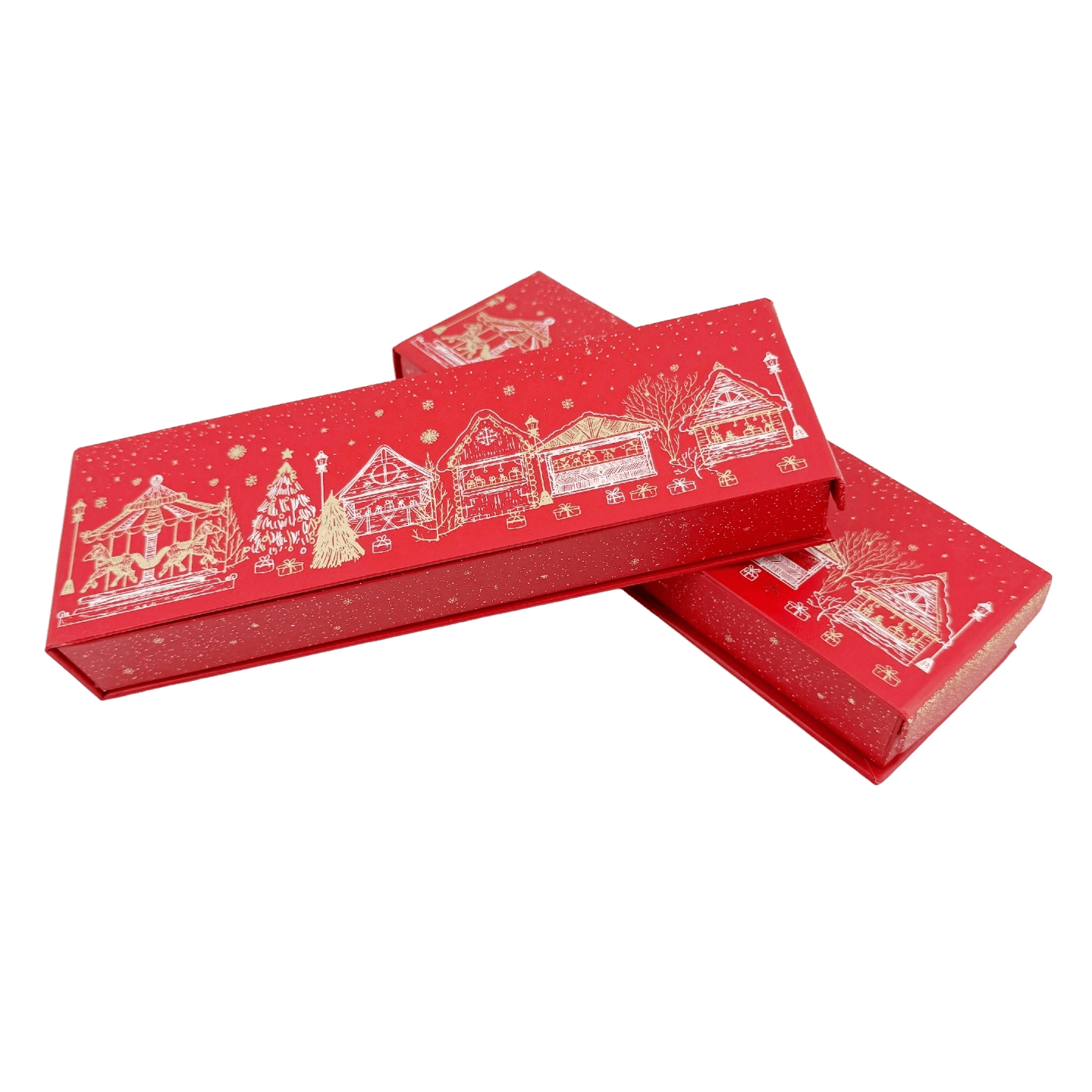 Christmas village box 14 pralines and truffles 225g