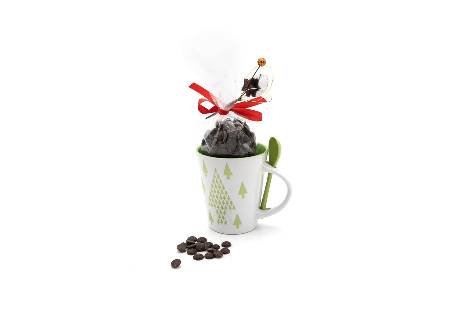 Cioccolato fondente caldo in tazza (albero verde) 200 gr