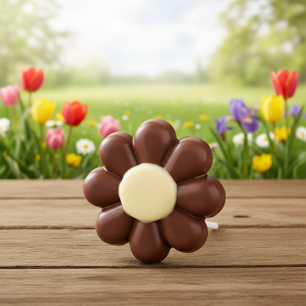 Milk chocolate flower lollipop 20g