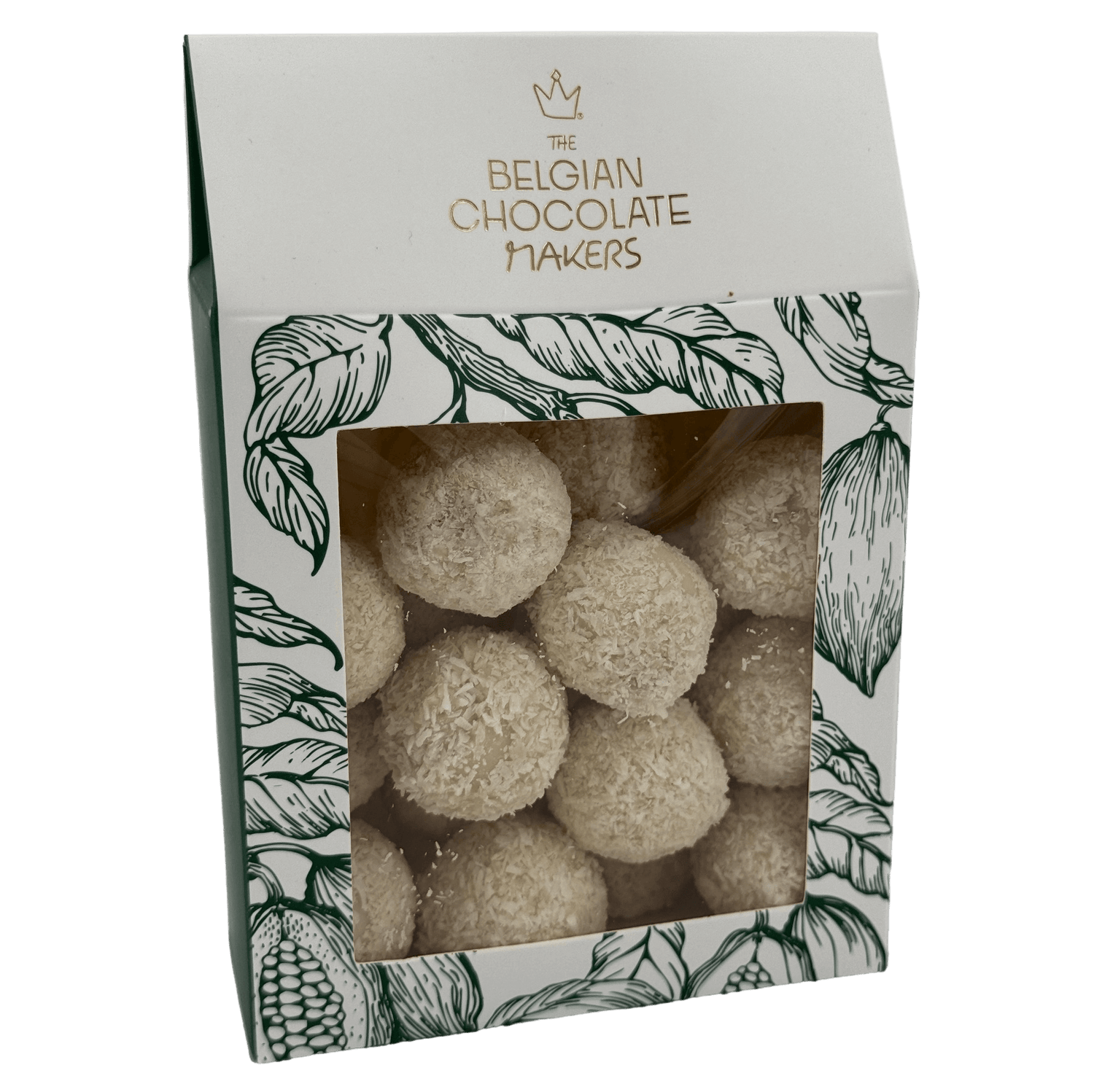 Pouch of Belgian truffles with coconut coating 160g
