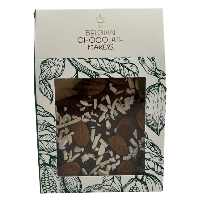 Milk chocolate broken bars with almond