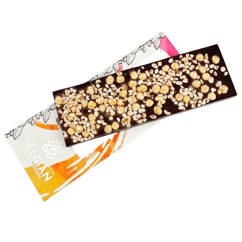 Fantasy dark chocolate bar 550 grs with Piedmont hazelnut chunks