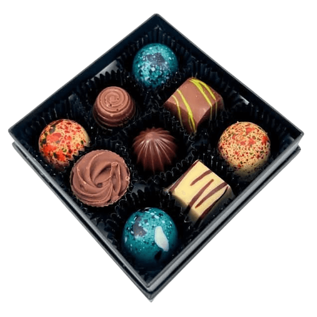 Prestige box of 9 chocolate pralines
