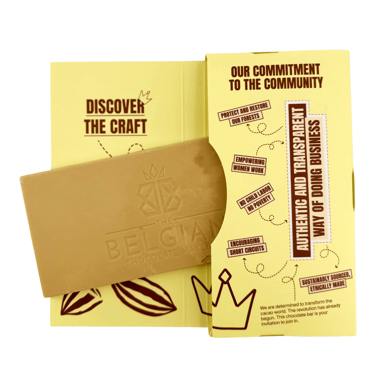 White chocolate bar brown sugar cassonade 41%