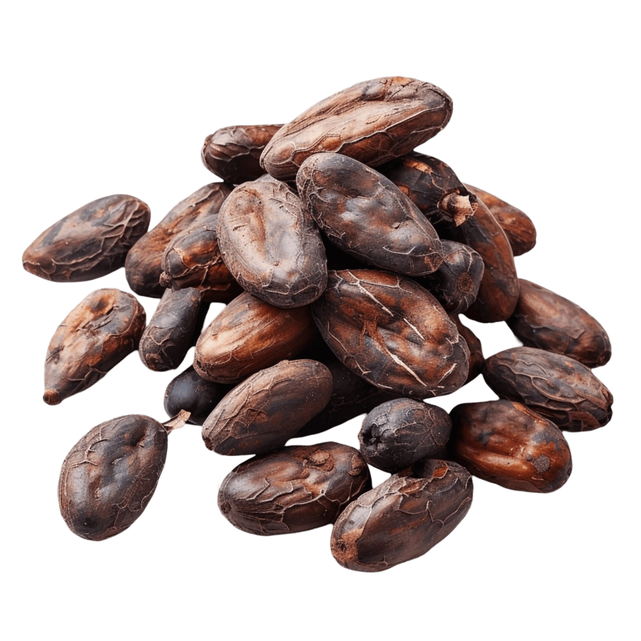Bag of fresh cacao beans