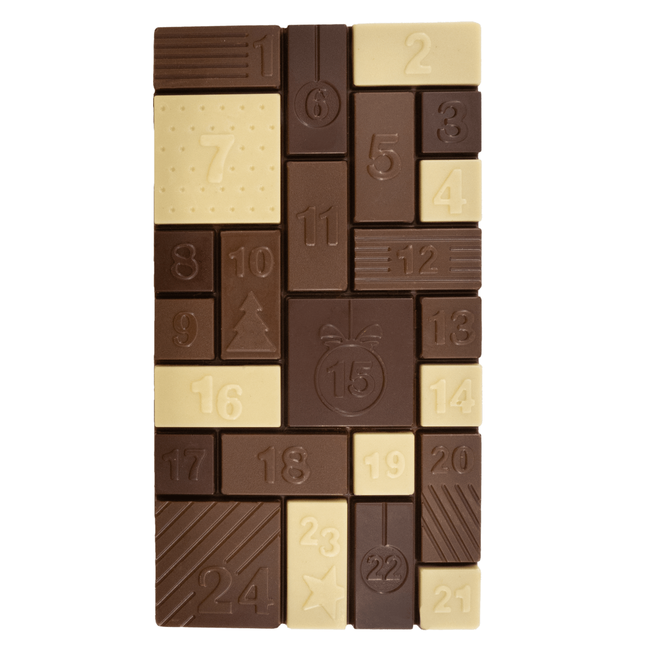Milk chocolate Christmas advent calendar bar 200g