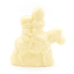 Saint Nicholas with horse  (white) 230 Grs - The Belgian Chocolate Makers