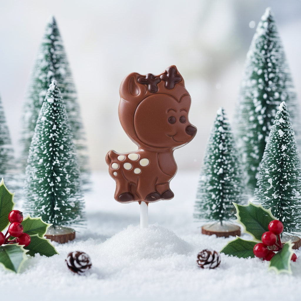 Milk chocolate reindeer lollipop 20g