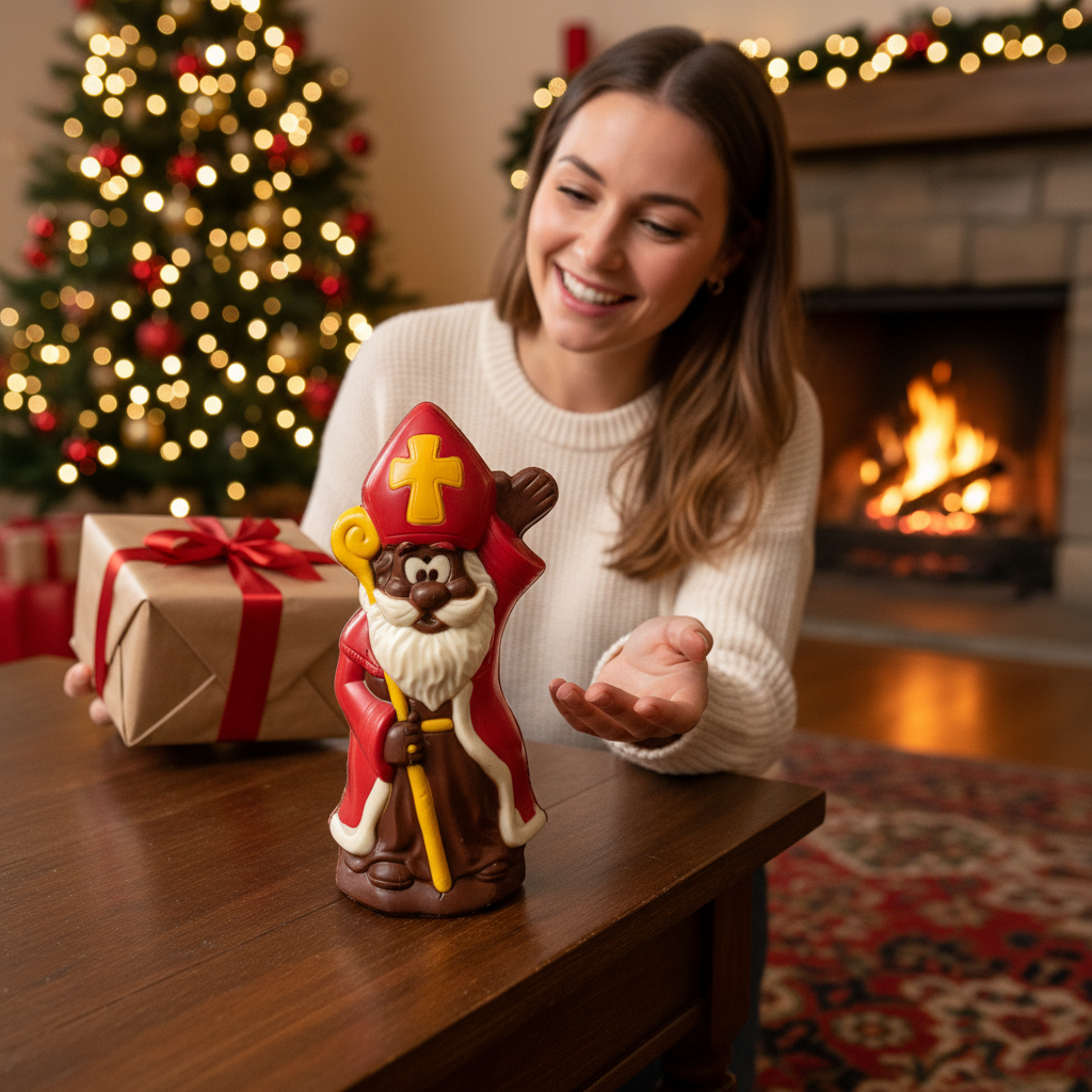 Milk chocolate Saint Nicholas with sceptre 250g