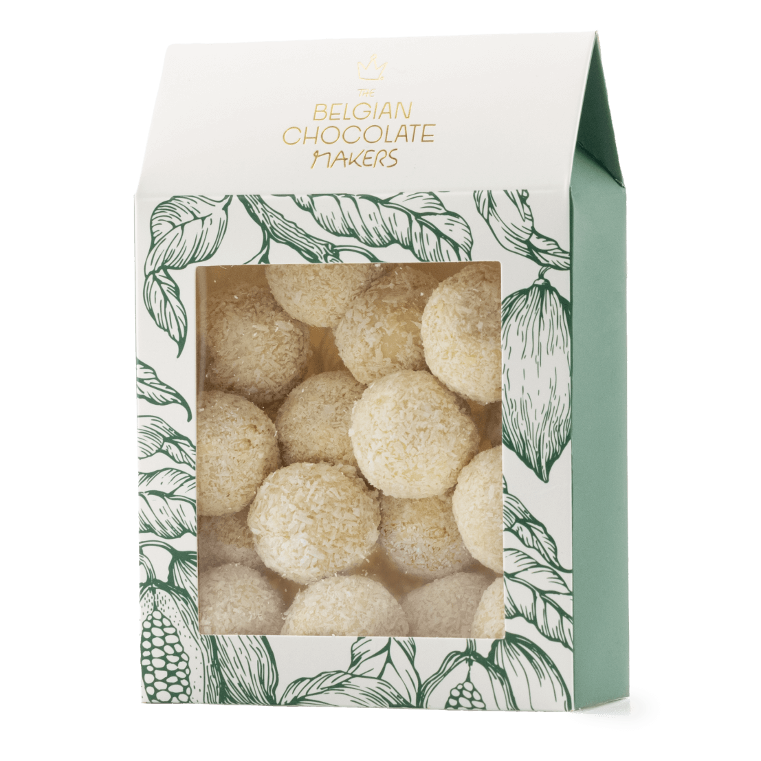 Pouch of Belgian truffles with coconut coating 160g