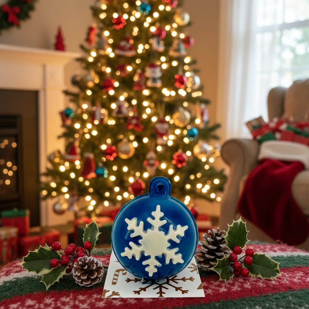 White chocolate festive Christmas bowl 60g