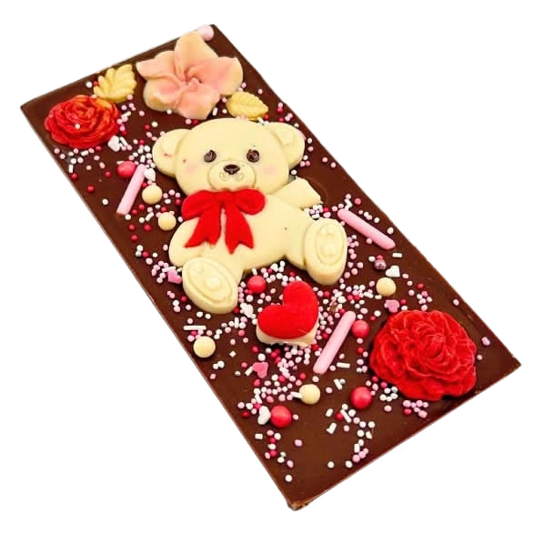 Dark chocolate love bear bar 120g