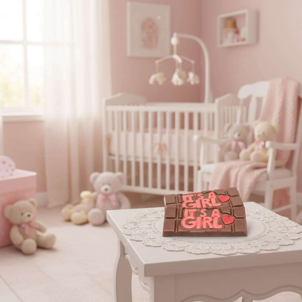 Milk chocolate messaging bar 45g “IT'S A GIRL”