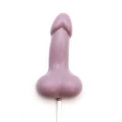 Chocolate lollipop light Purple dick - The Belgian Chocolate Makers