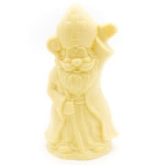 Saint Nicholas with scepter (white) 250 Grs - The Belgian Chocolate Makers