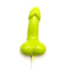 Chocolate lollipop light green dick - The Belgian Chocolate Makers
