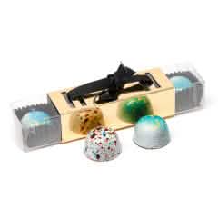 Stick of 5 colored praline (mangue, salted caramel) - The Belgian Chocolate Makers