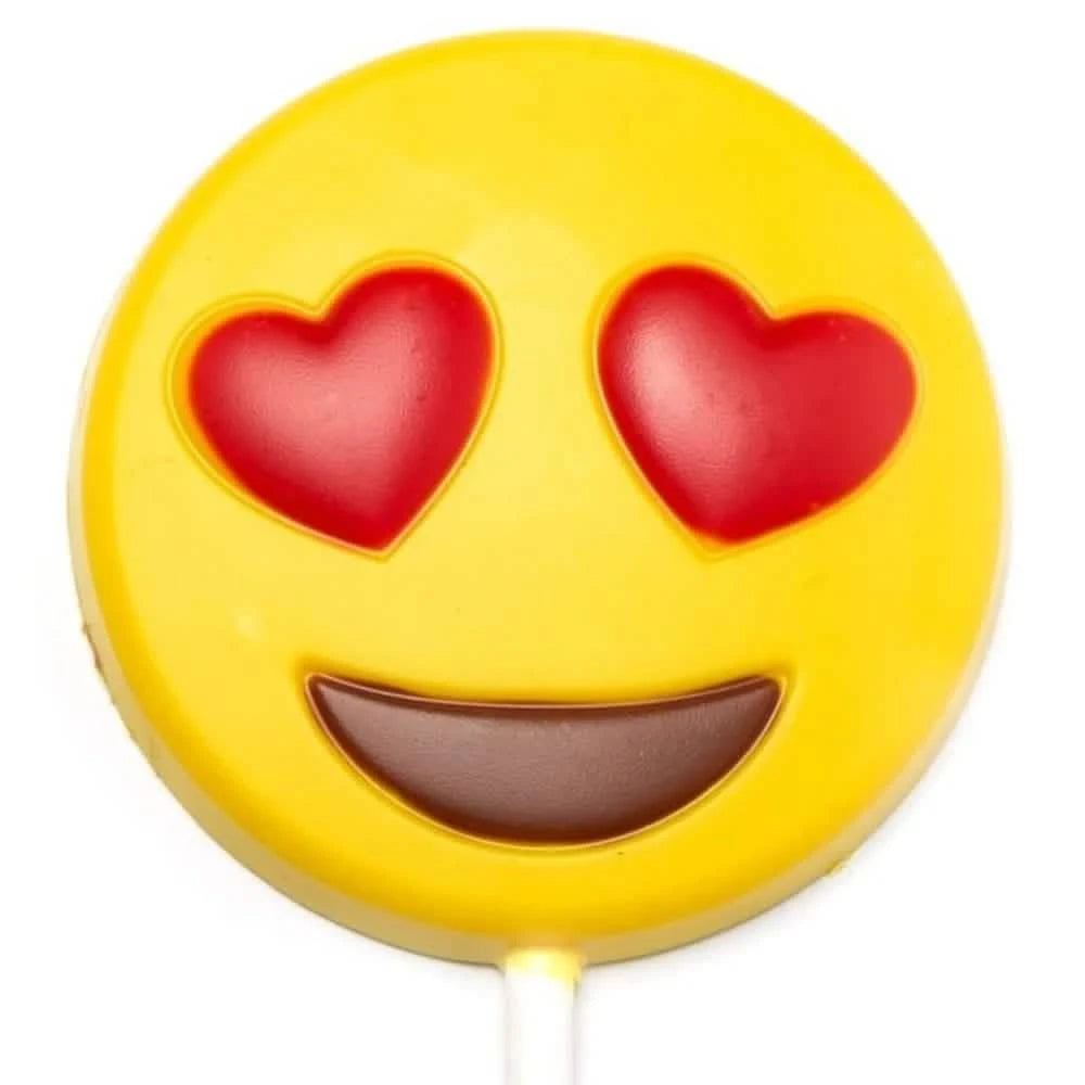 Chocolate lollipop emoji love - The Belgian Chocolate Makers