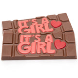 Chocolate handmade bar ''it's a girl'' (milk) 45 Grs