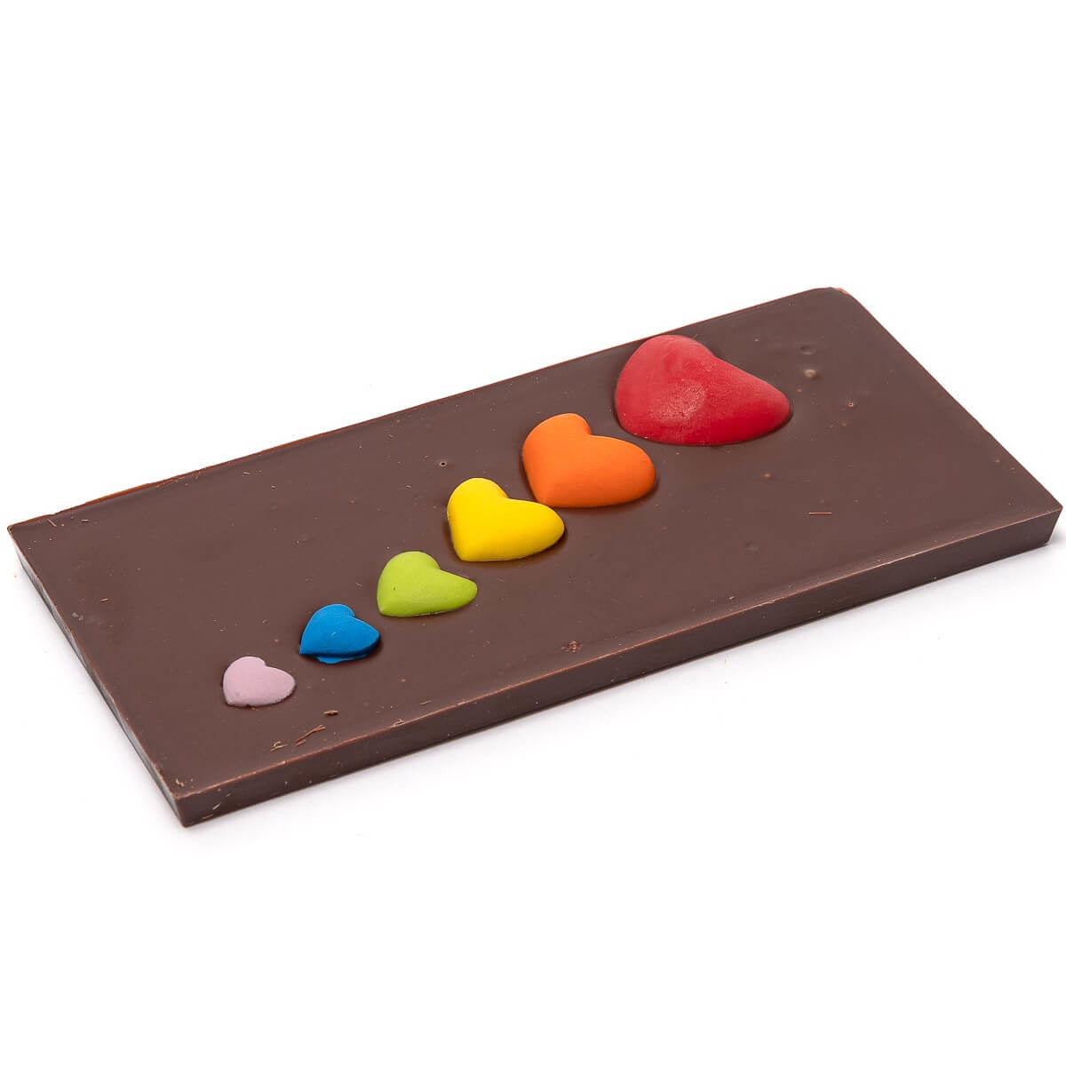 Chocolate handmade bar rainbow love (dark) 110 Grs