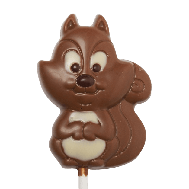 Milk chocolate squirrel lollipop
