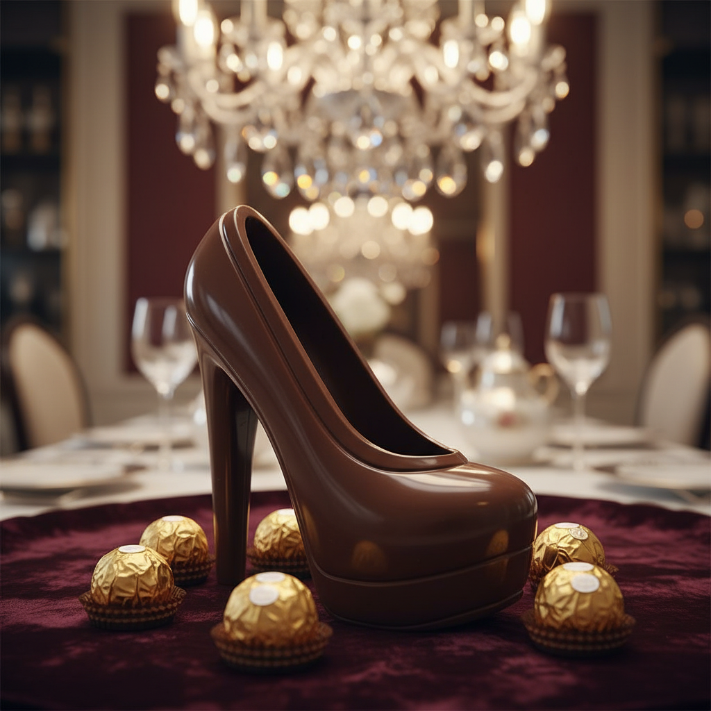 Dark chocolate high heel 180g