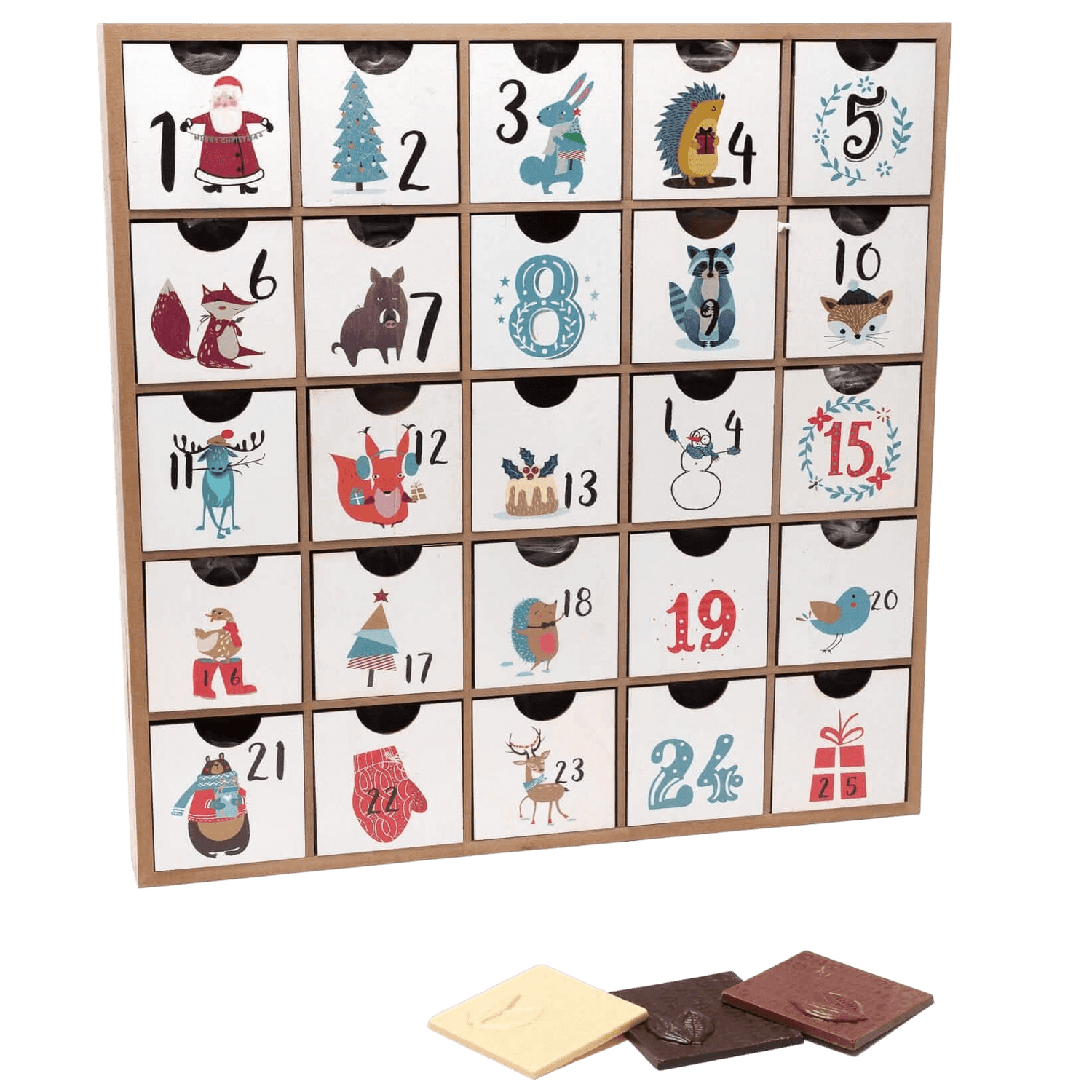 Wooden advent calendar origin 1 Kg