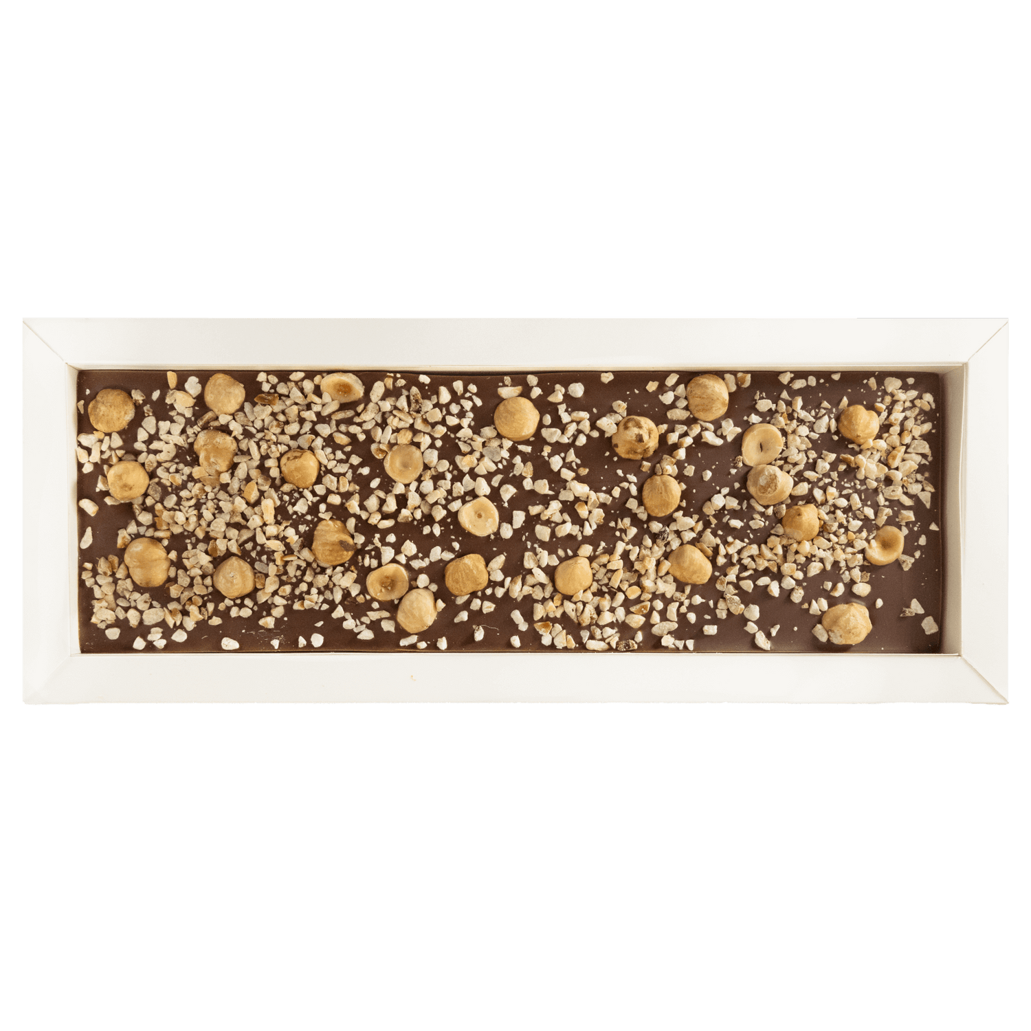 Fantasy milk chocolate bar 375 grs with Piedmont hazelnut chunks