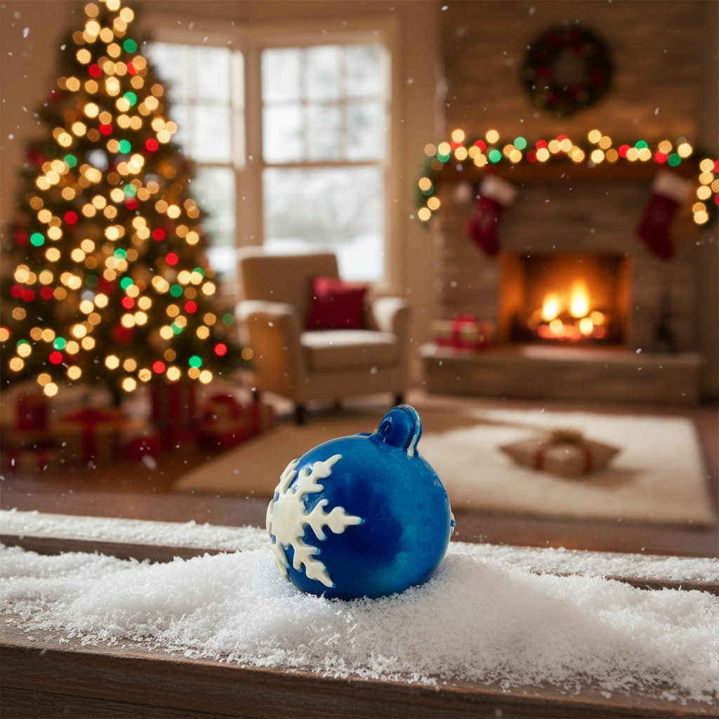 White chocolate festive Christmas bowl 60g