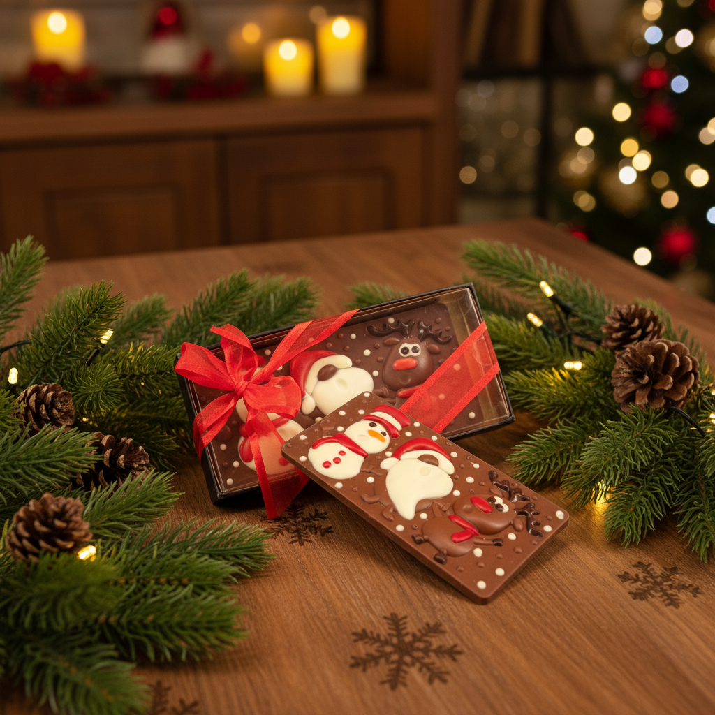 Milk chocolate Christmas friends bar 100g