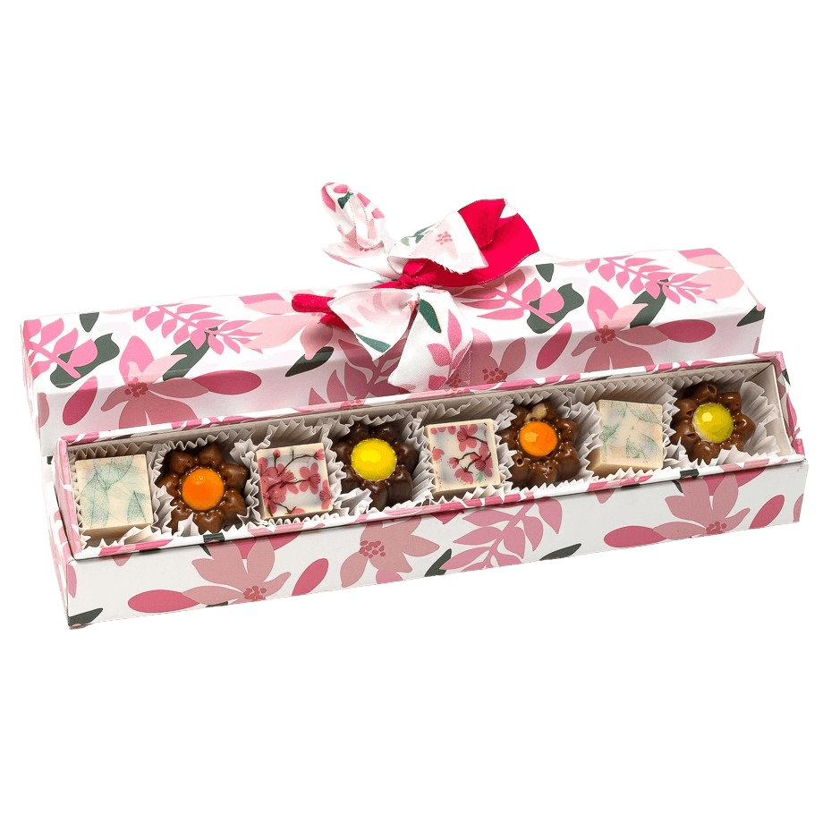 Spring box of 7 pralines 135g