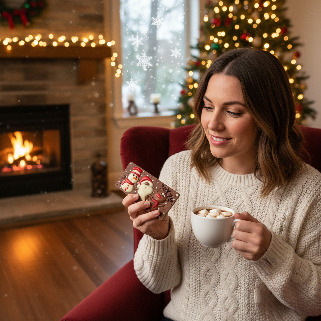 Milk chocolate Christmas friends bar 100g