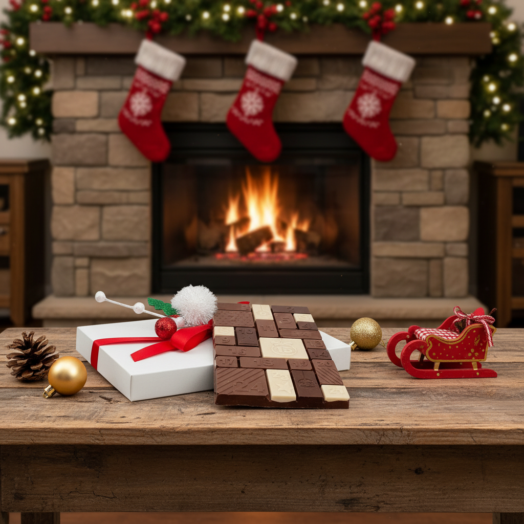 Milk chocolate Christmas advent calendar bar 200g